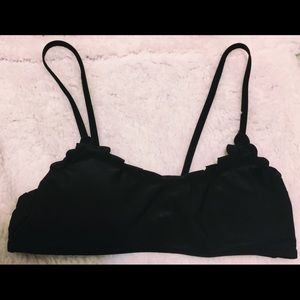 black bathing suit top
